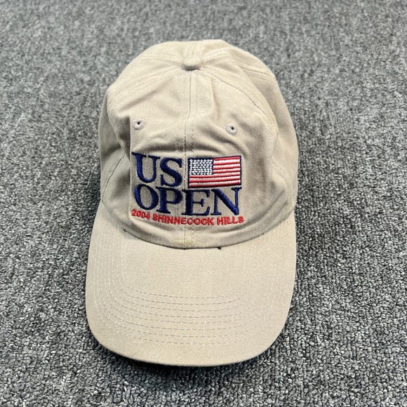 USGA 2004 US Open Shinnecock Hills Hat OSFM Tan Vintage Golf Member Dad Cap — photo 3